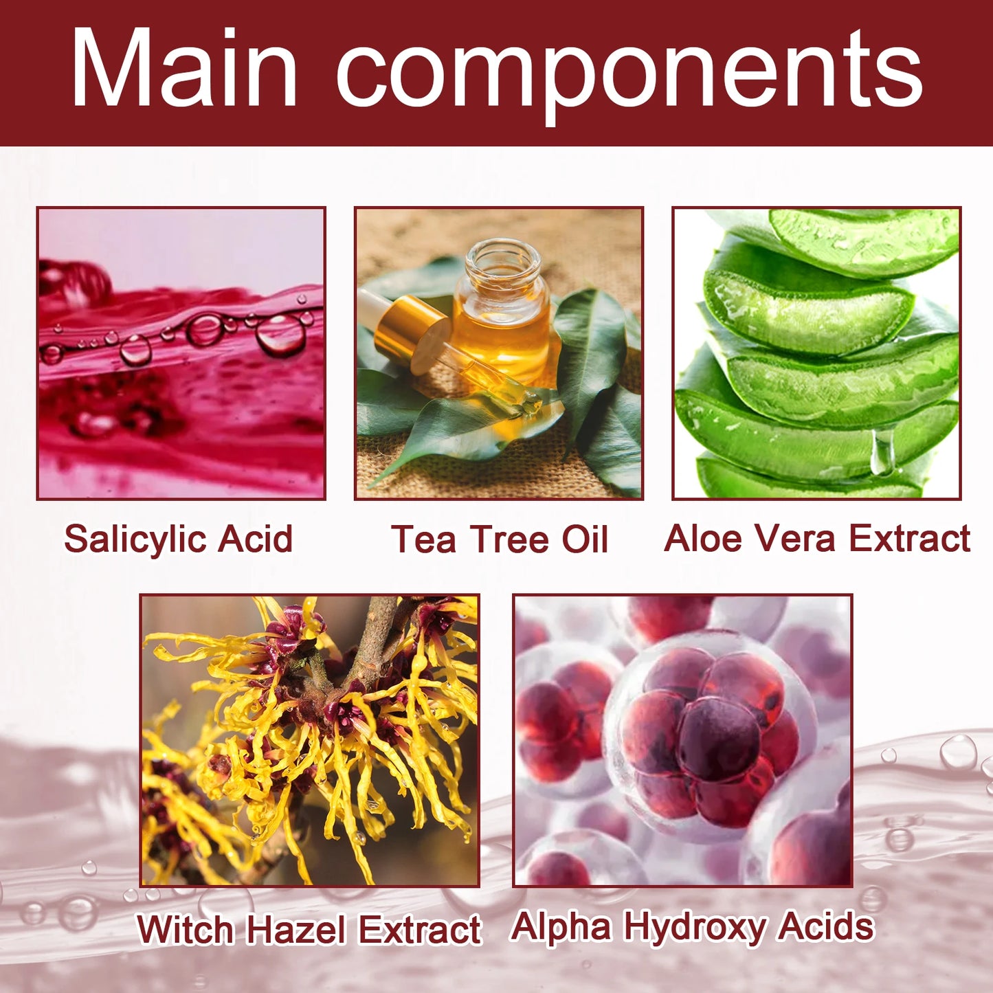 Salicylic Acid Essence Face Serum Shrink Pores Facial Essential Oil