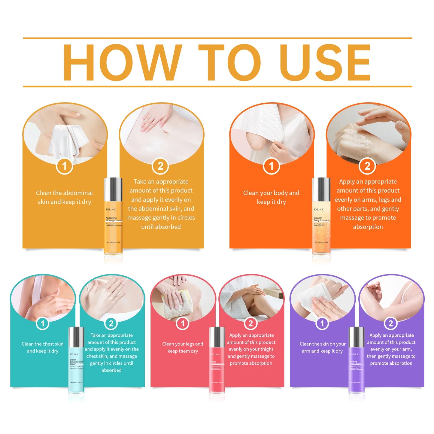 Body Smoothing Firming Serum Arm Thigh Breast Enhancement Anti Sagging Skin Remove Melanin Body Massage Hyaluronic Acid Skincare