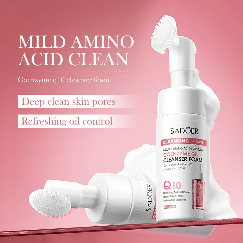 Q10 Vitamin C Brightening Foaming Facial Cleanser Wash