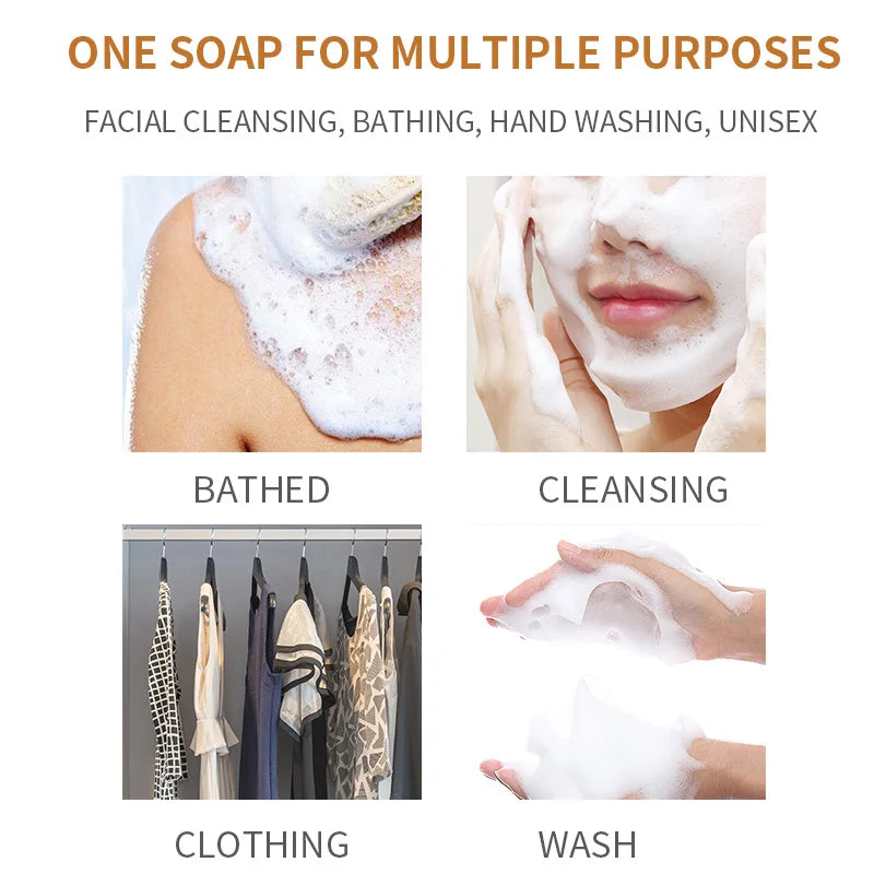 Lavender Soap, Exfoliating Cream Granule Essential Oil Soap