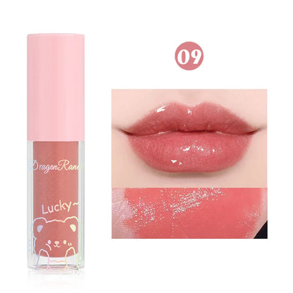 Water Light Glass Lip Glaze Hydrating Mirror Lips Oil Nourishing Moisturizing Pearlescent Glitter Cute Tootsie Mini Lip Gloss