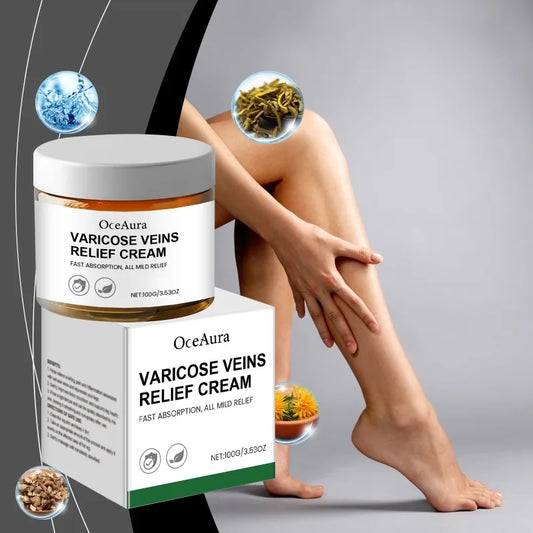 Varicose Veins Relief Cream Gentle Relief of Leg Discomfort Daily Massage Promote Blood Circulation External Use Leg Care Cream