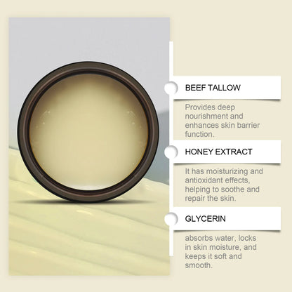 Tallow Honey Facial Moisturizer Cream Nourishing Damaged