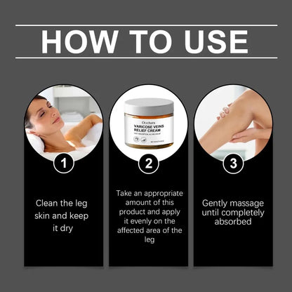 Varicose Veins Relief Cream Gentle Relief of Leg Discomfort Daily Massage Promote Blood Circulation External Use Leg Care Cream