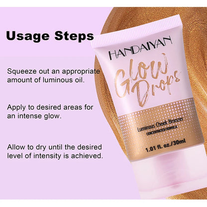 Tanning Liquid Foundation Cream Resistant Natural Wheat Bronzer