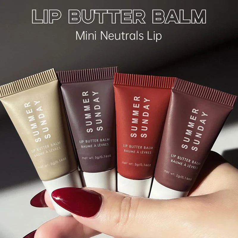 Brand Lip Balm Long-lasting Makeup Butter Moisturizing Tinted Lip Balm Set Smooth Natural Color Daily Four-color Lipstick Makeup