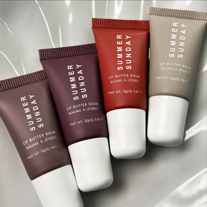 Brand Lip Balm Long-lasting Makeup Butter Moisturizing Tinted Lip Balm Set Smooth Natural Color Daily Four-color Lipstick Makeup