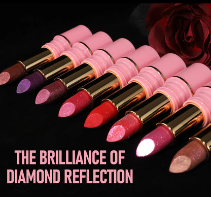 handaiyan 8 colors moisturizing and long-lasting embossed silk screen fine glitter lips translucent glass lip glitter lip gloss