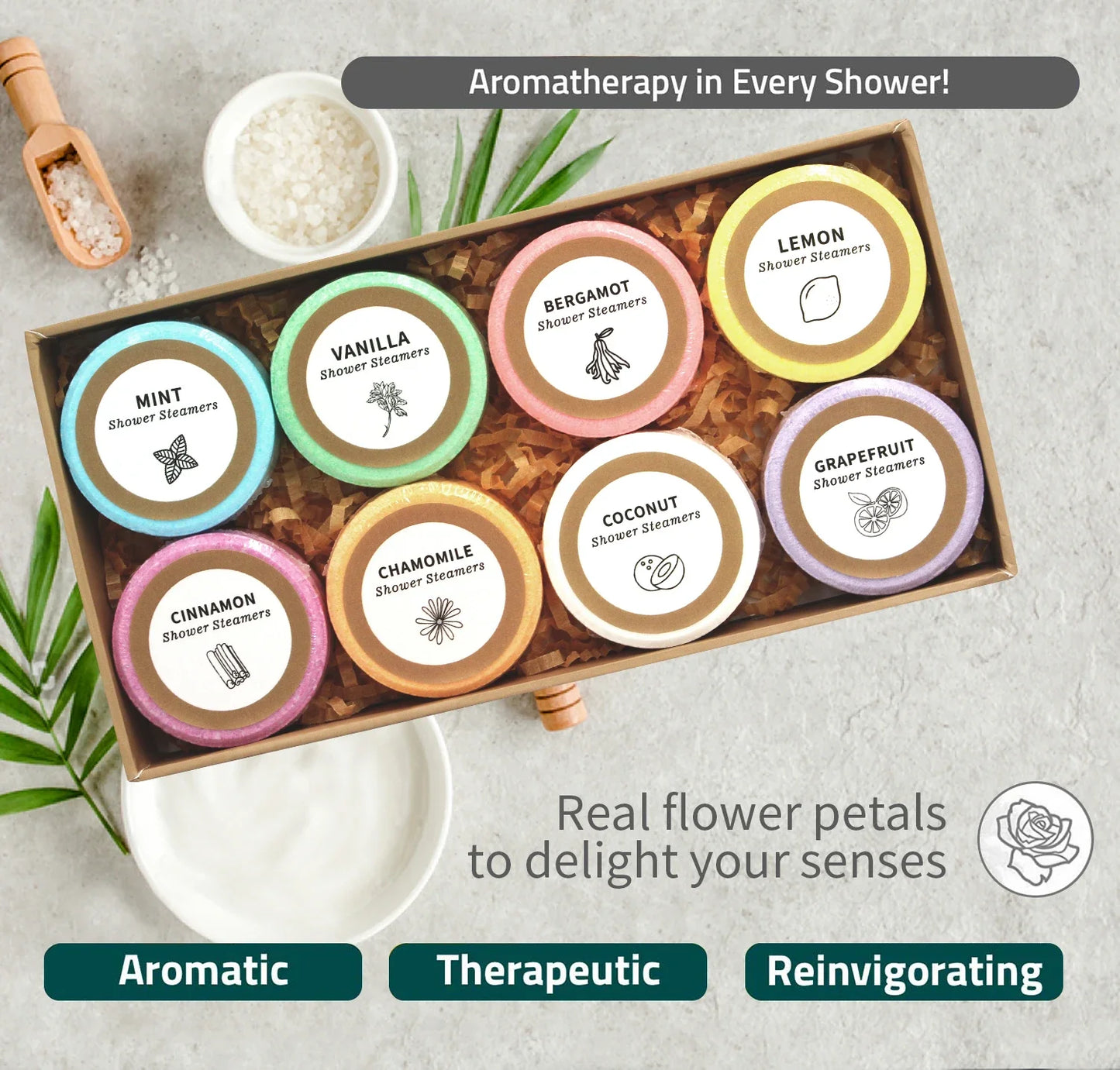 8-Pack Shower Steamers Aromatherapy Bombs