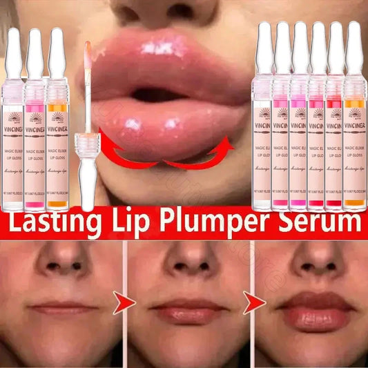 6 Colors Lip Plumping Gloss Instant Lip Plumper Extreme Volume Serum Oil Moisturizing Sexy Plump Lips Korean Makeup Products