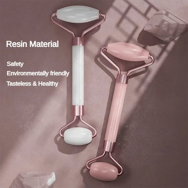 2Pcs Resin Face Roller Guasha Set