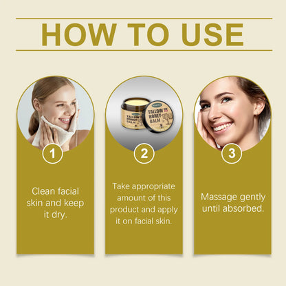 Tallow Honey Facial Moisturizer Cream Nourishing Damaged