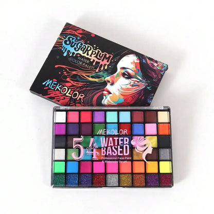 54-Color Face Paint Set