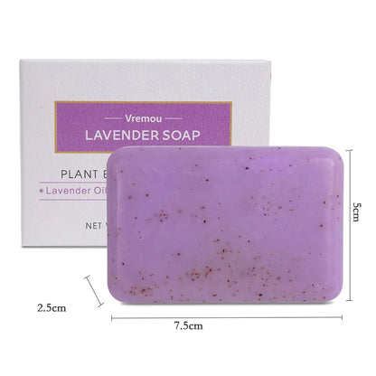 Lavender Soap, Exfoliating Cream Granule Essential Oil Soap
