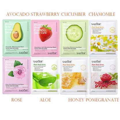 8pcs Natural Plant Face Masks