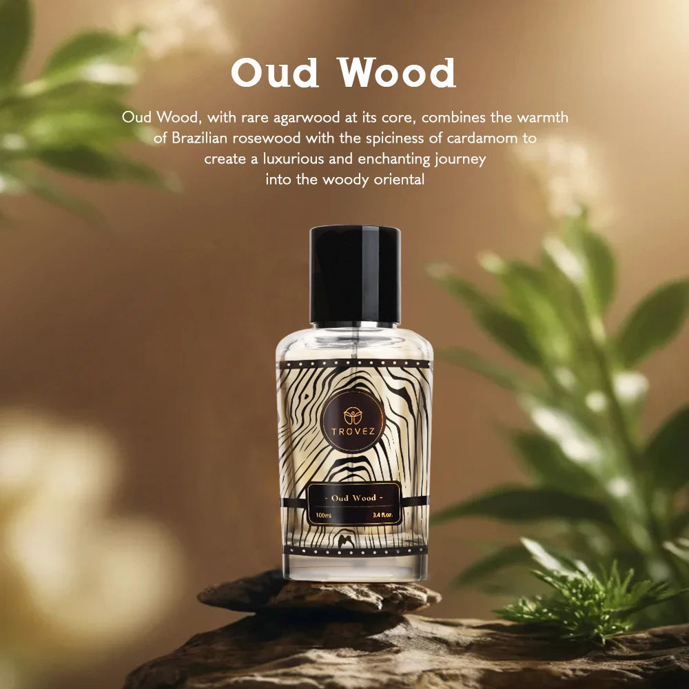 TROVEZ  Oud Wood Perfume Rich Wood Tone Perfume Unisex