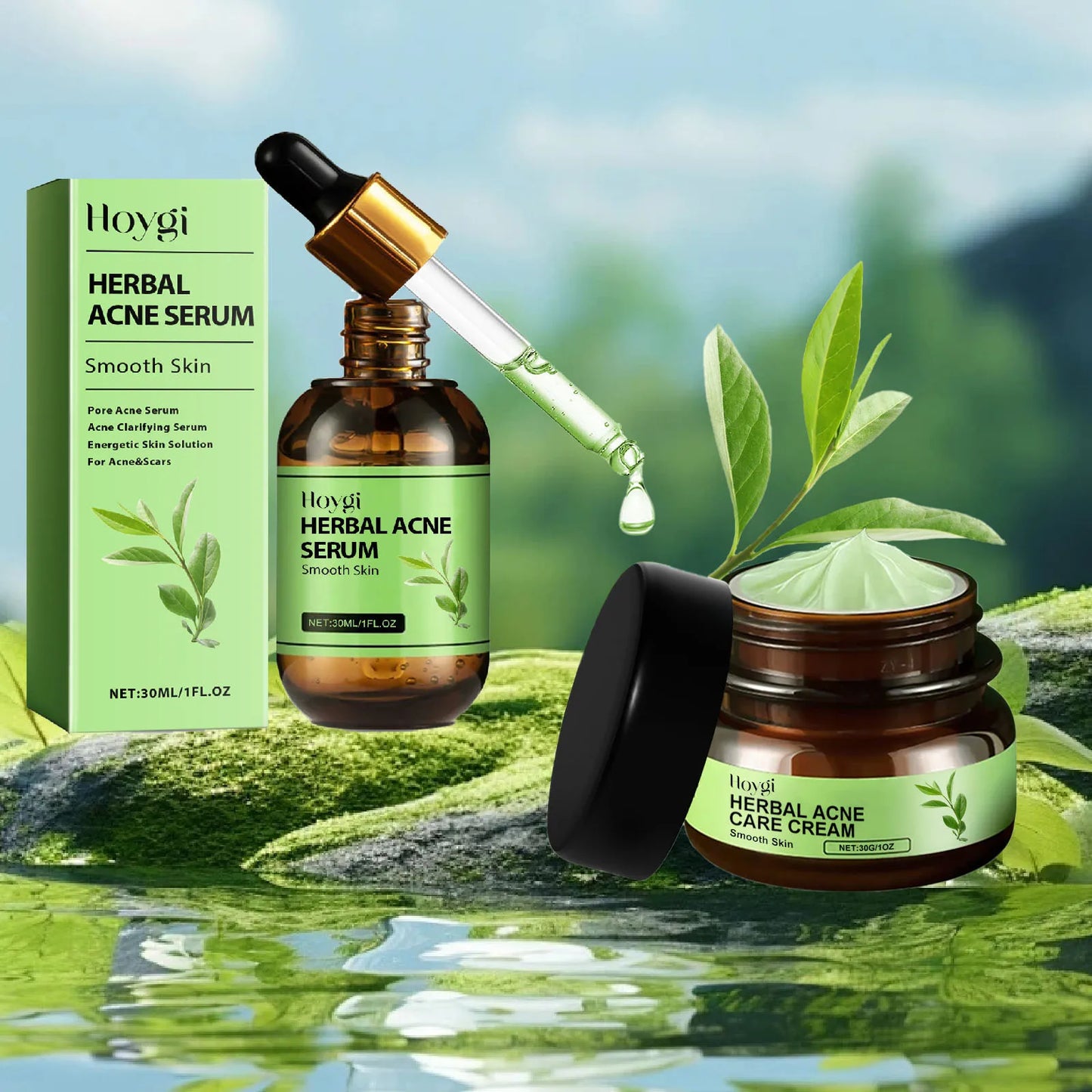 Acne Face Cream Pimple Treatment Oil Control Repair Redness Remove Blackhead Smooth Hydrating Moisturizing Pore Shrinking Serum