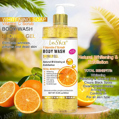 Scrub Shower Gel 500ml Moisturizing Gentle Cleansing