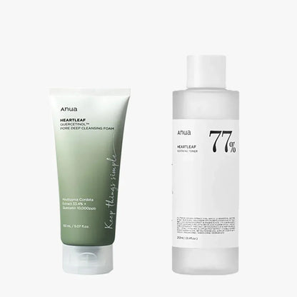 Anua Skincare Products Set Facial Deep Cleansing Toner 77 Heartleaf