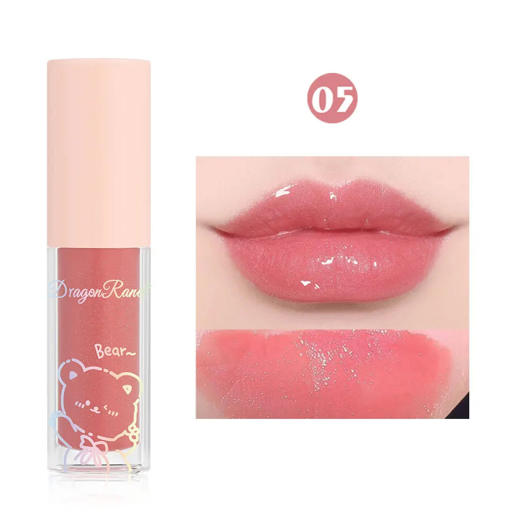 Water Light Glass Lip Glaze Hydrating Mirror Lips Oil Nourishing Moisturizing Pearlescent Glitter Cute Tootsie Mini Lip Gloss