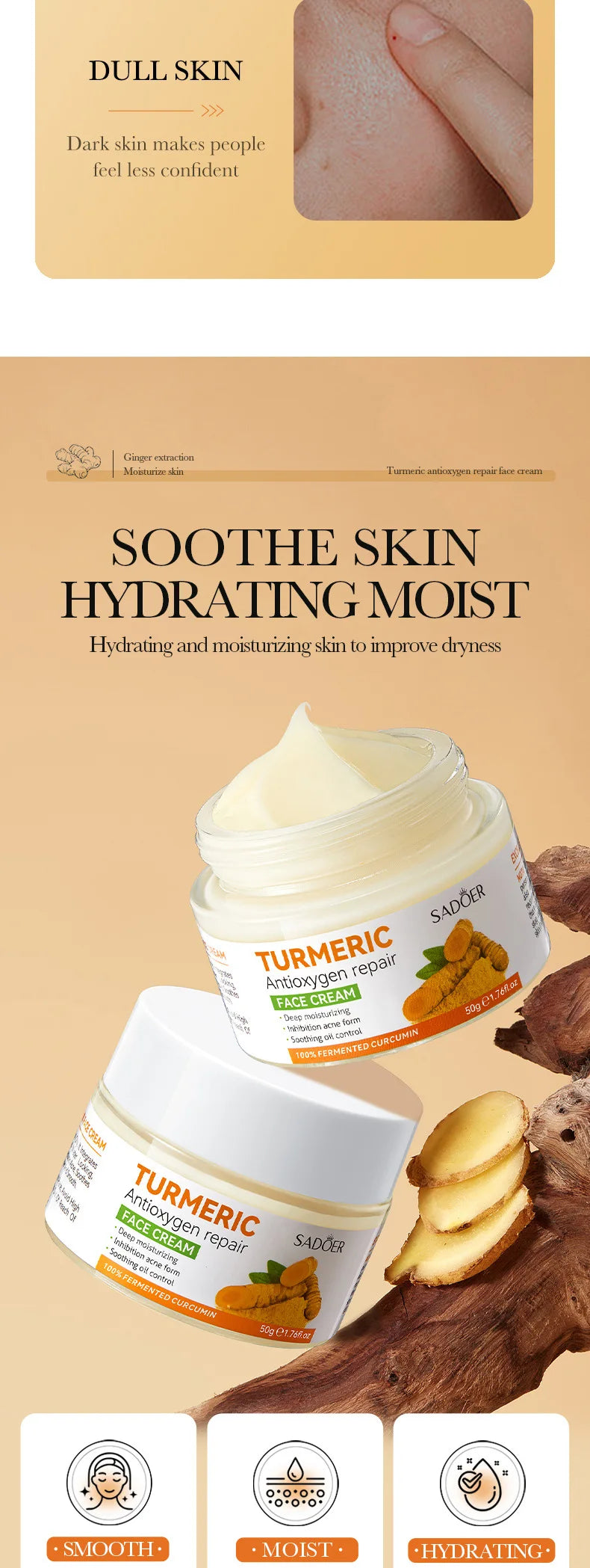 Turmeric Oil Control Skincare Cream Set