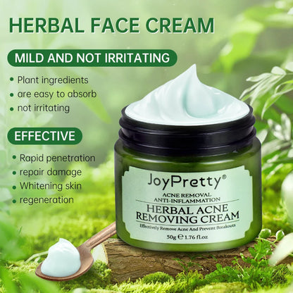 JoyPretty Herbal Skin Care Set Acne Face Cream Tea Tree Serum