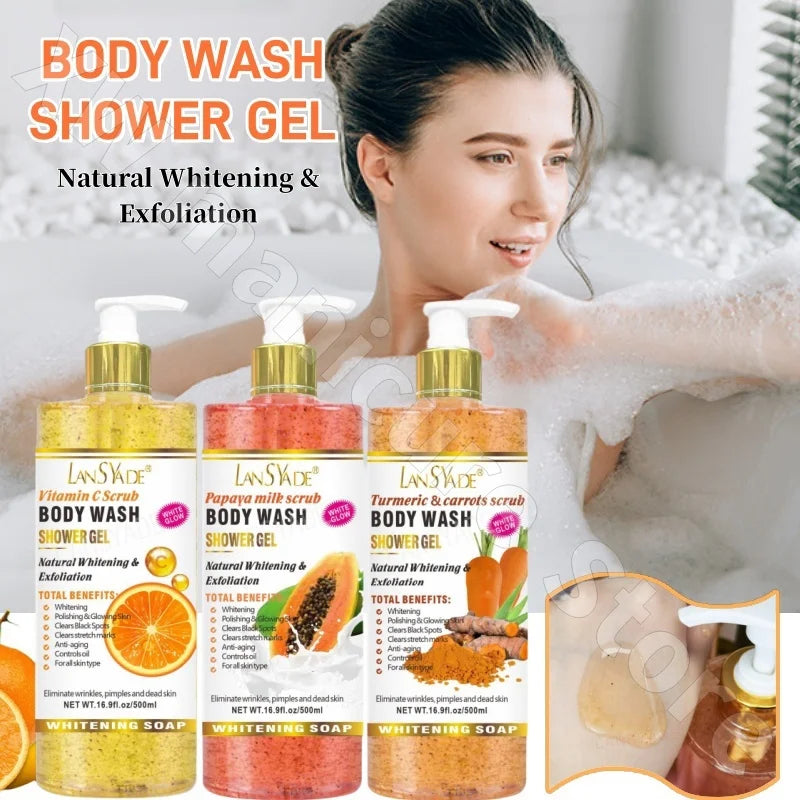Scrub Shower Gel 500ml Moisturizing Gentle Cleansing