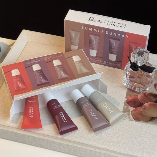 4pcs Summer Lip Glaze Set Vanilla Brand Long-lasting Moisturizing Daily Gift Practical Non-sticky High-gloss Color Korea Lipbalm