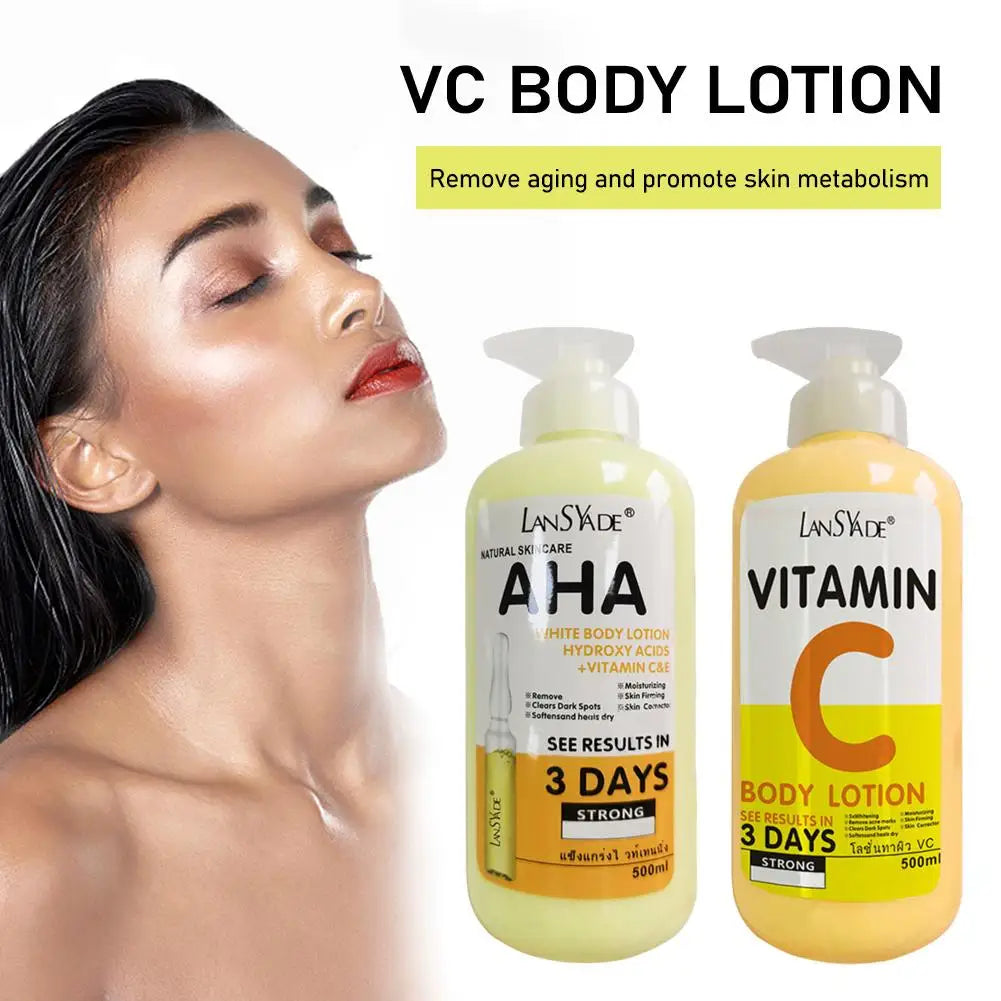Whitening Body Cream Hydroxy Acids Vitamin C VE Deep Moisturizing