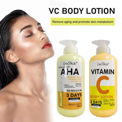 Whitening Body Cream Hydroxy Acids Vitamin C VE Deep Moisturizing