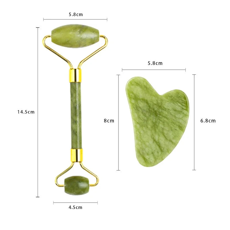 2PCS Natural Gua Sha Stone Facial Massage