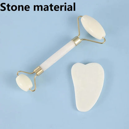 2PCS Natural Gua Sha Stone Facial Massage