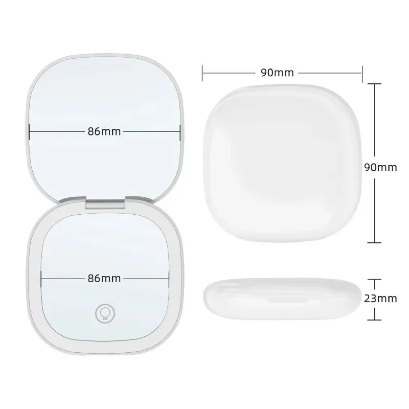 Compact Mini Folding LED Lighted Makeup Mirror