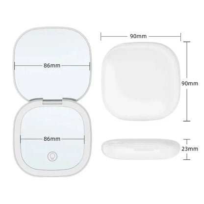 Compact Mini Folding LED Lighted Makeup Mirror