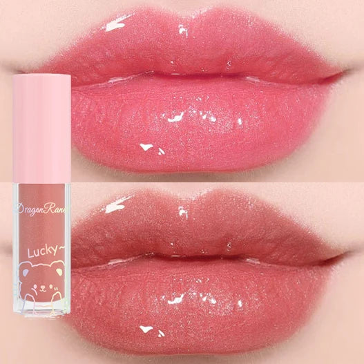 Water Light Glass Lip Glaze Hydrating Mirror Lips Oil Nourishing Moisturizing Pearlescent Glitter Cute Tootsie Mini Lip Gloss