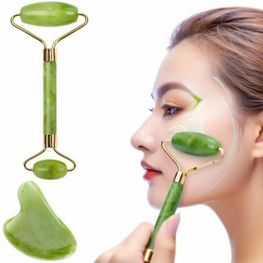 2PCS Natural Gua Sha Stone Facial Massage