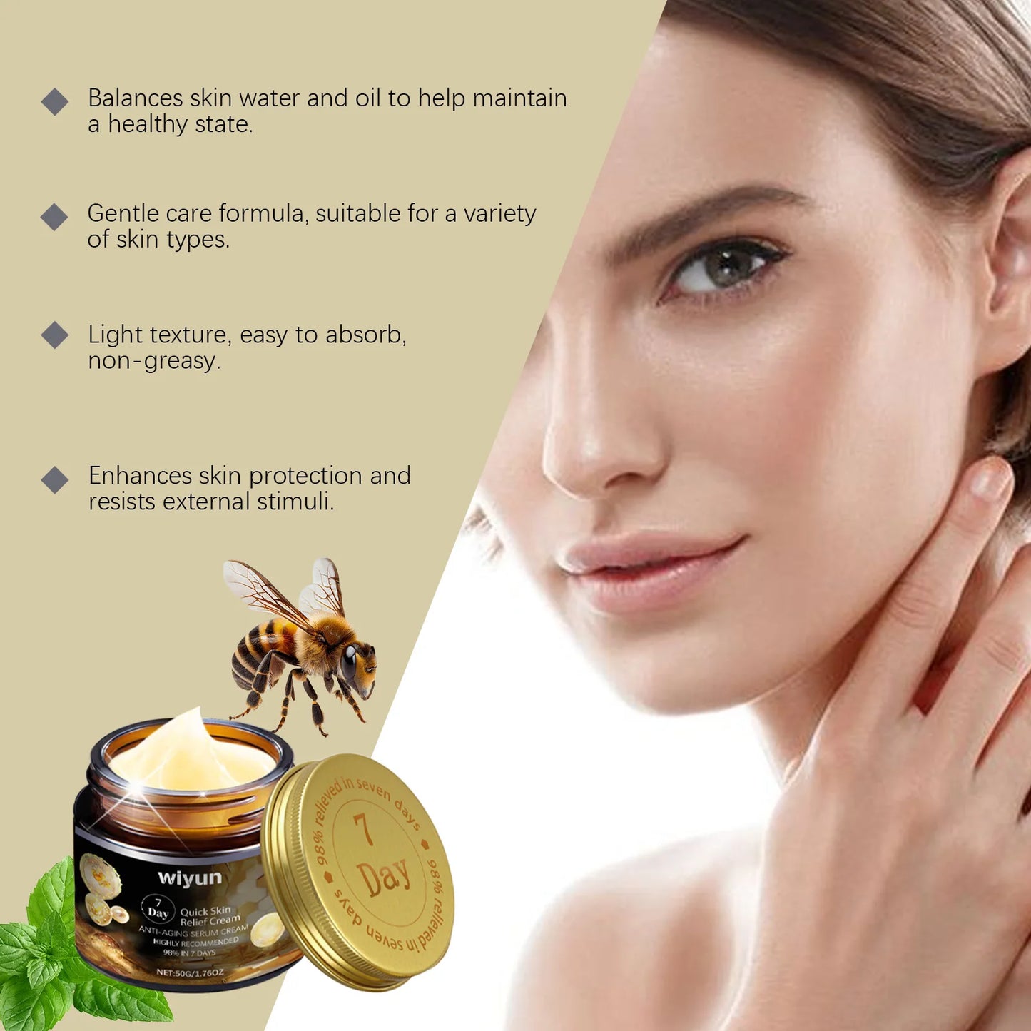 Face Cream for 7 Day Repair Damaged Skin Barrier Improve Skin