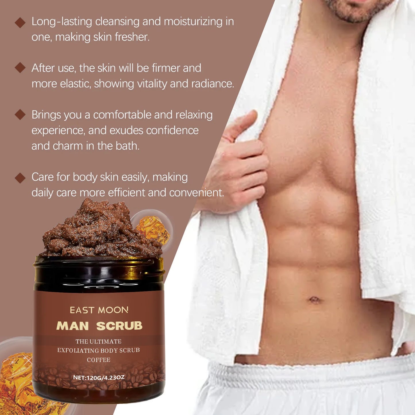 East Moon Coffee Men Body Nourishing Scrub Cream
