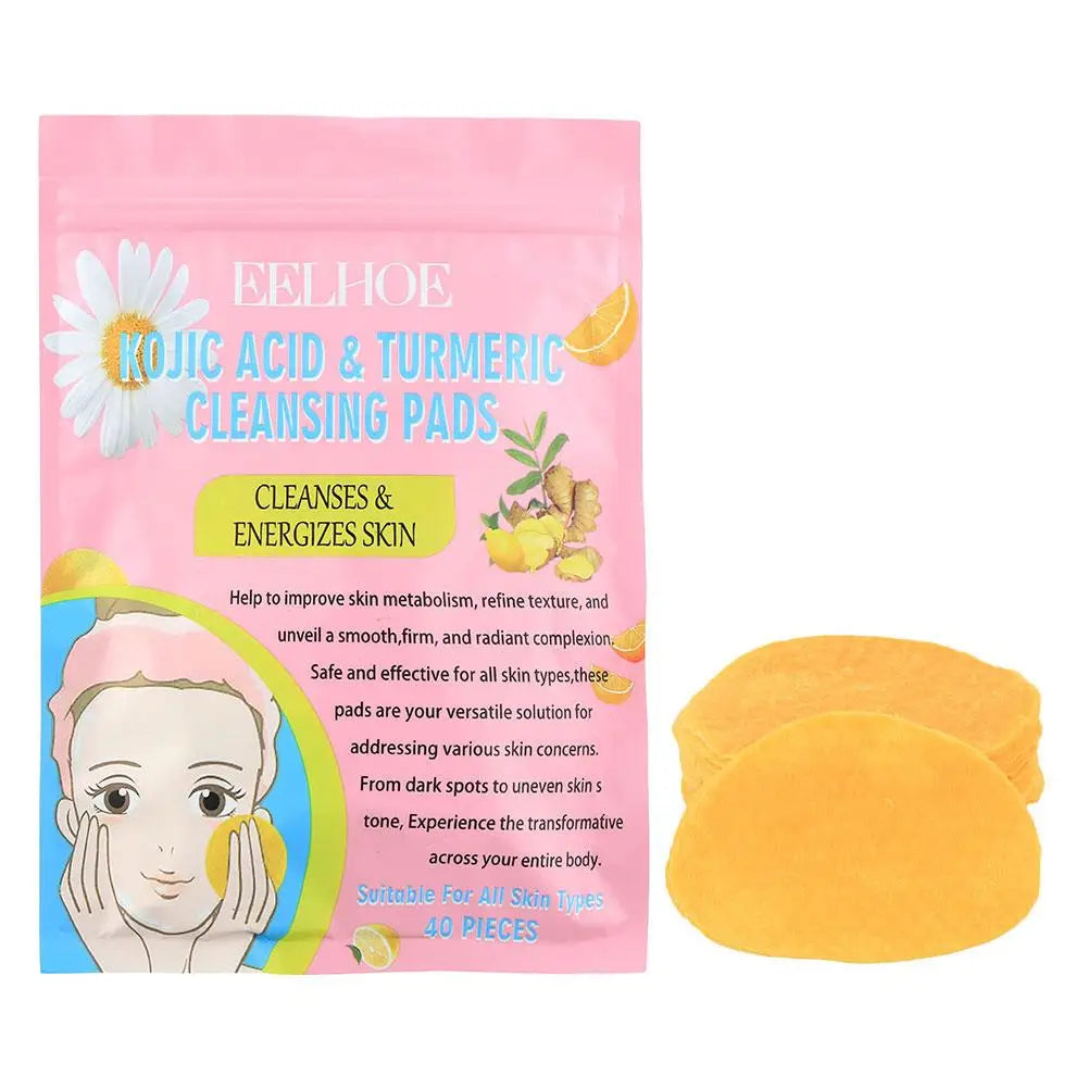 Turmeric Kojic Acid Cleansing products Exfoliating Cleansing Pads