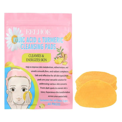Turmeric Kojic Acid Cleansing products Exfoliating Cleansing Pads
