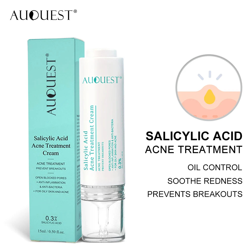 AUQUEST Salicylic Acid Acne Face Cream Pore Blackhead Removal