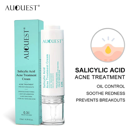AUQUEST Salicylic Acid Acne Face Cream Pore Blackhead Removal
