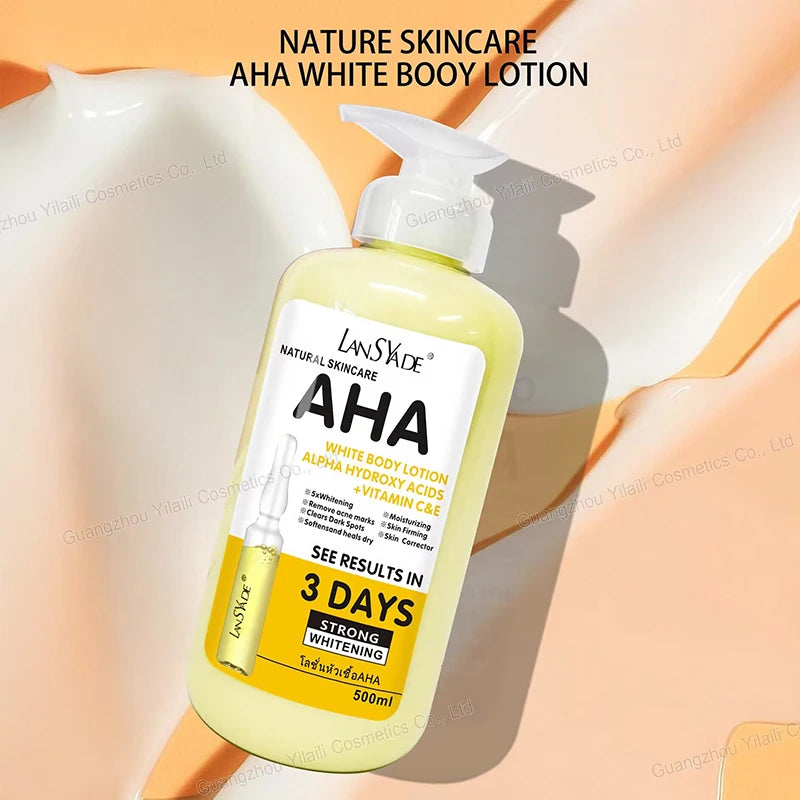 Whitening Body Cream AHA Hydroxy Acids Vitamin C&E Moisturizing