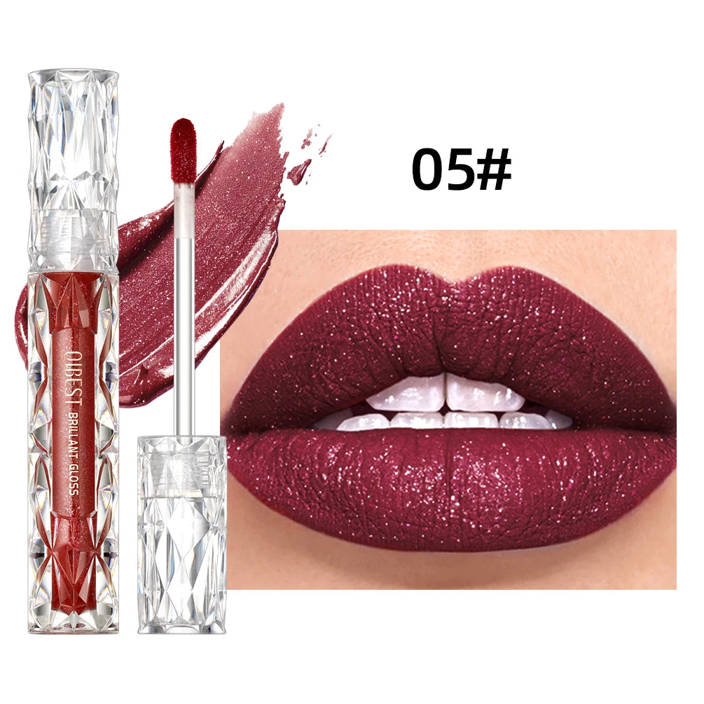 Waterproof Matte Diamond Shimmer Lipgloss