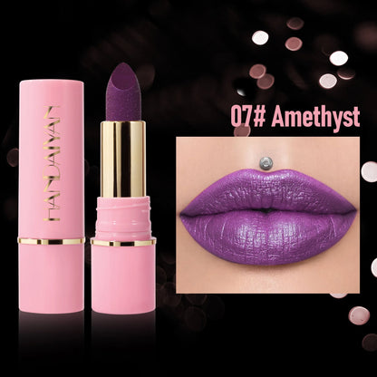 handaiyan 8 colors moisturizing and long-lasting embossed silk screen fine glitter lips translucent glass lip glitter lip gloss