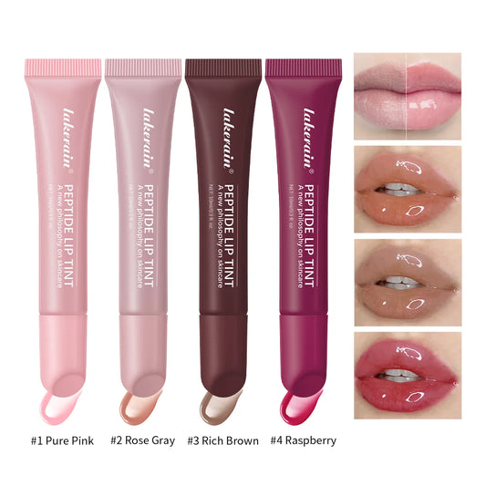 4pcs /set Moisturizing Lip Glaze Mirror Glass Long Lasting Lip Gloss