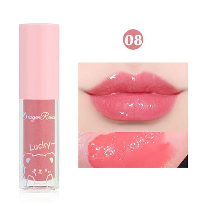 Water Light Glass Lip Glaze Hydrating Mirror Lips Oil Nourishing Moisturizing Pearlescent Glitter Cute Tootsie Mini Lip Gloss