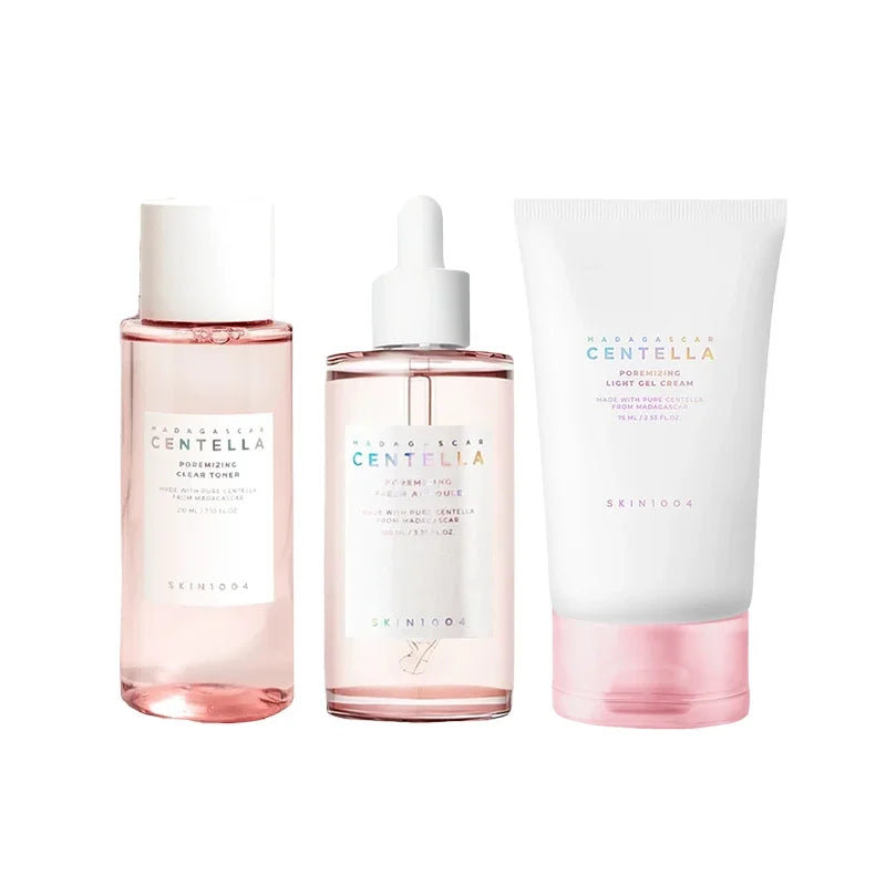 Korean Centella Pink Salt Pore Care Fresh Toner Ampoule Facial Serum