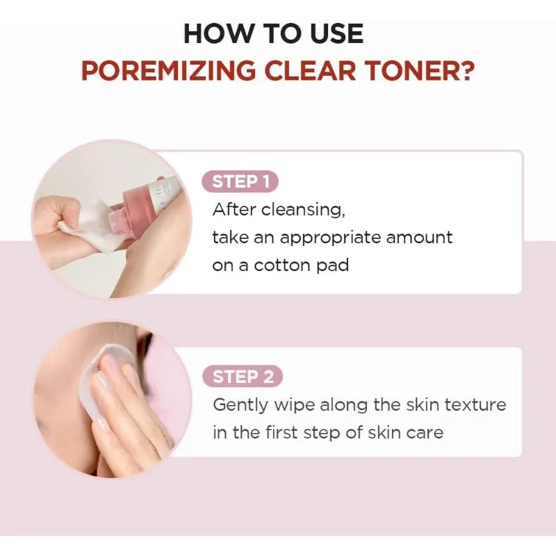 Korean Centella Pink Salt Pore Care Fresh Toner Ampoule Facial Serum
