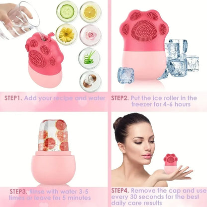Silicone Ice Facial Roller Cooling Face Eye Body Massager